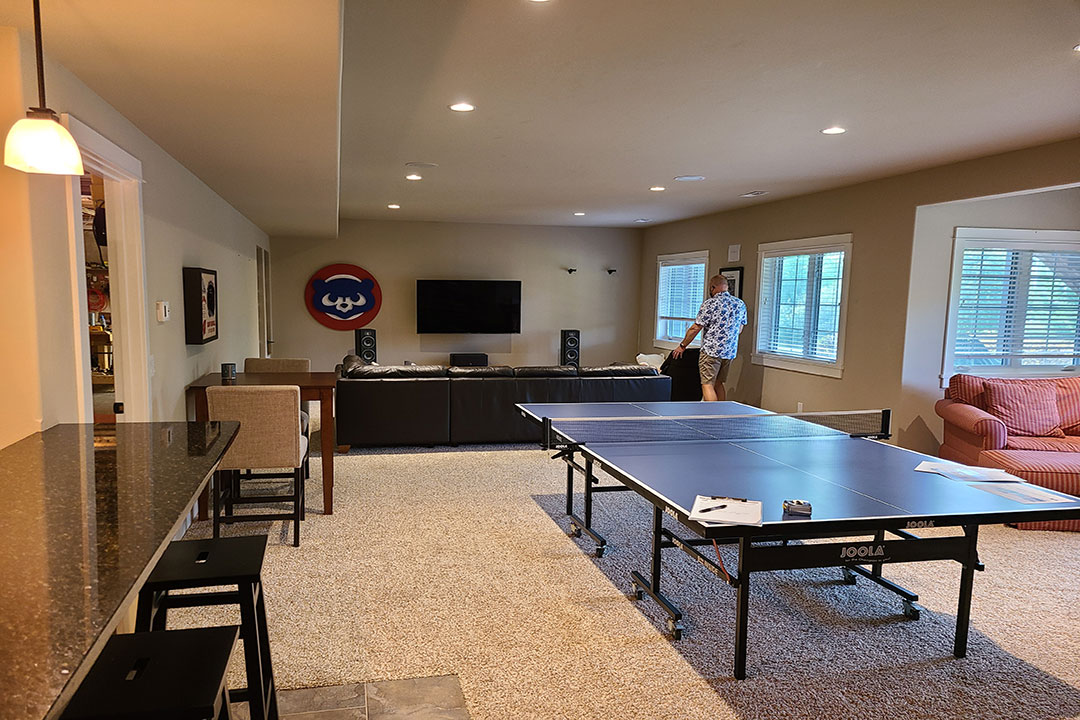Basement Remodel with Gaming Area